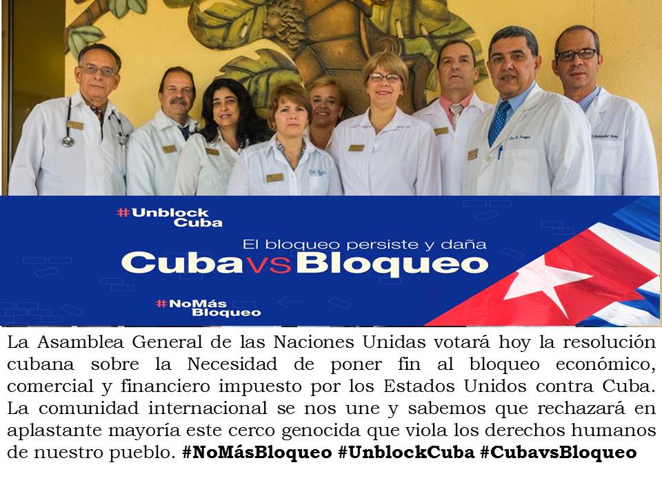Nuestra Clínica, como toda Cuba, contra el Bloqueo